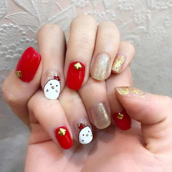 靚麗的紅色美甲，讓你美美過春節(jié)！
